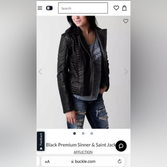 Affliction Black Premium Limited Edition (Small) Moto Jacket - Picture 6 of 6